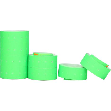 3 Preisschilder (15.000 Stück, einreihig, 21 x 12 mm) für Preisauszeichnungsgeräte M5500 und MX5500, fluoreszierend grün (1/5)