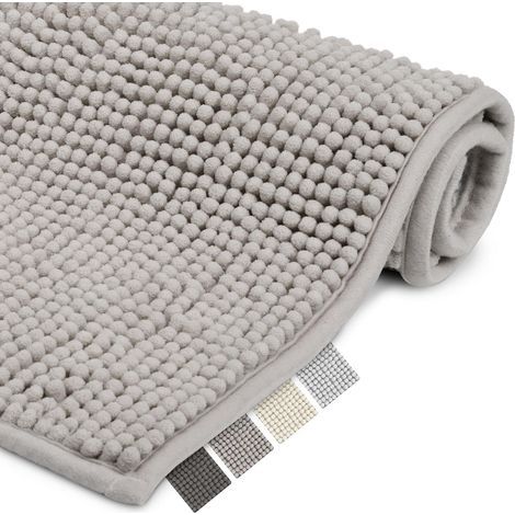 1 Badematte, Chenille, rutschfest, saugfähig, 80 x 50 cm, Badezimmer (1/5)