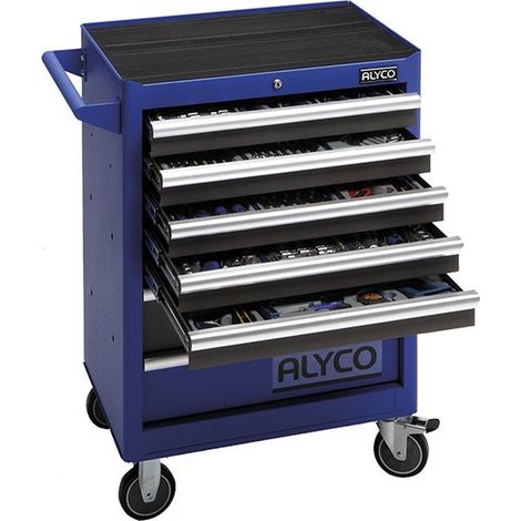 CHARIOT 7 TIROIRS AVEC COMPOSITION GRANDE OUTILS ALYCO (1/4)