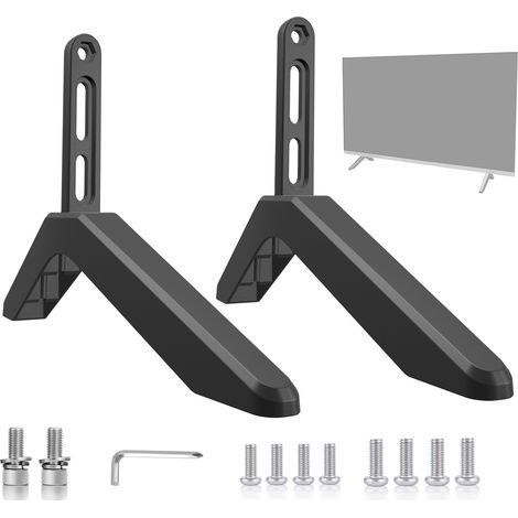 Pieds de Support TV Universels, Support TV pour Téléviseurs de 32 à 75 Pouces, Base Stable avec Réglage de L'inclinaison, Compatible avec Samsung, LG, Sony, etc. Écrans Plats, Incurvés (1/4)