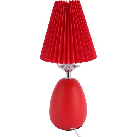 Lampe à poser plissée rouge pour chevet et bureau lecture 3 températures de couleur variation continue télécommande minuterie chambre (1/5)