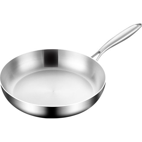 APEX Poêle à Frire Professionnelle 28 cm Induction - inoxydable 316 - Poêle non Revêtue, Allant au Four - pour Cuisinière à Gaz,Induction (1/4)