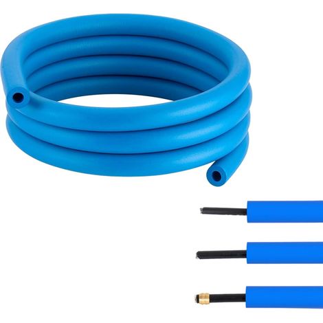 1.7M Mousse Manchon Tuyau Vélo,Cadre De Vélo Boîtier Interne Amortisseur,Câble Anti-Bruit pour Vélo,Tube De Prévention du Bruit Absorption Vélo,pour Décalage/Frein,Hydraulique,6MM,Bleu (1/5)