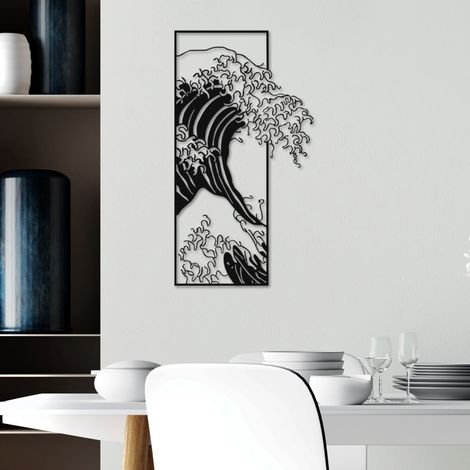Cuadro Momikama, Estructura de Metal, 34x62h cm Negro (1/4)