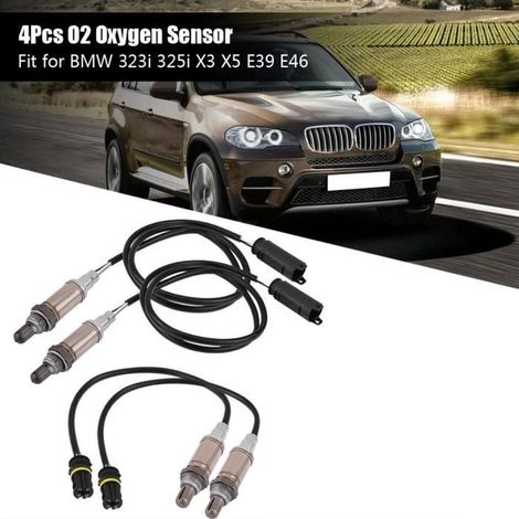 4Pcs Capteur d\'oxygène Sonde d\'oxygène en amont et en aval pour BMW 323i 325i X3 X5 E39 E46