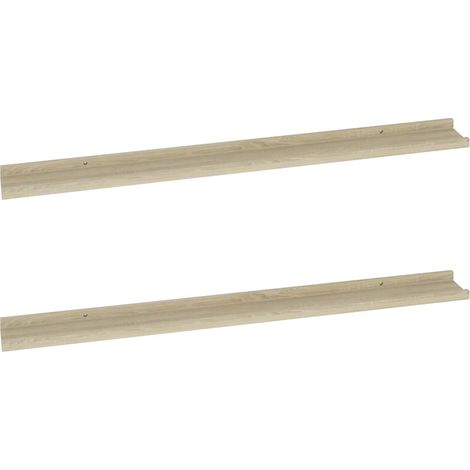 Maison Exclusive - Wandregale 2 Stk. Sonoma-Eiche 100x9x3 cm (1/5)