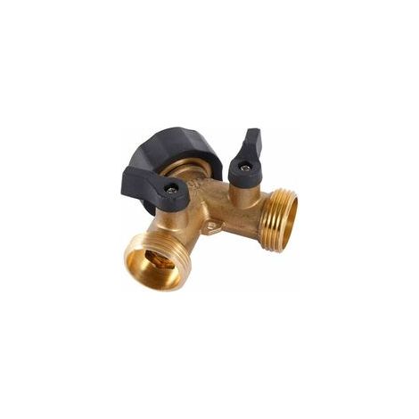 Robinet Double Machine a Laver, Répartiteur Raccord Robinet Tuyau d'Arrosage en Y 2 Voies , Robinet Exterieur (1/5)