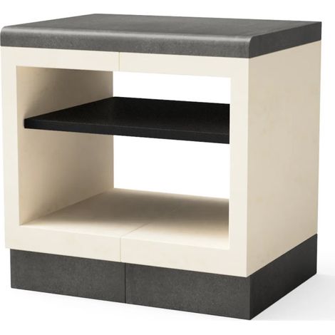 Module de comptoir encastrable pour barbecue Kitaway 84 x 63 x 85 cm  Base blanche/noire pour barbecue de jardin extérieur (1/5)