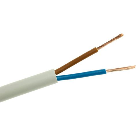 Cavo con guaina H03VV-F (OMY) 2x0,5 bianco /100m/