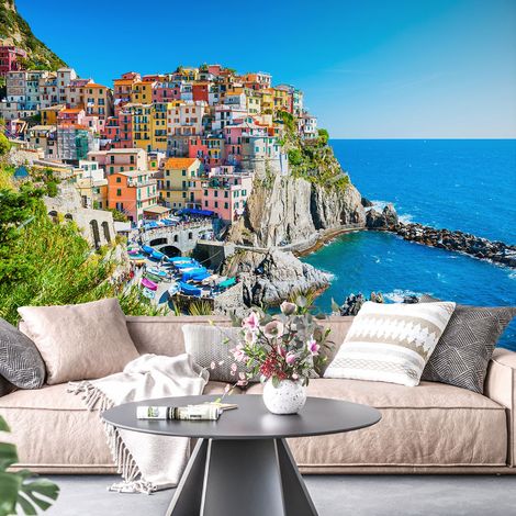 Papier peint panoramique - Cinque Terre Italie - 130 cm x 86 cm (1/4)