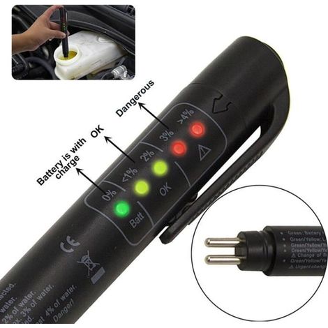 Testeur de liquide de frein - Mini - OBD2 - Affichage à LED - Vérification de l'humidité - Universel (1/4)