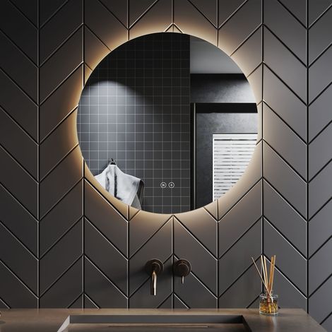 SONNI Badspiegel rund Led φ60cm Touch beleuchtung Wandspiegel badezimmerspiegel rund mit 3 Lichtmodi Touch Beschlagfrei Schutzklasse IP44 (1/5)