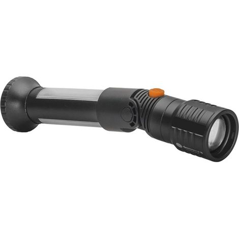 Lampe LED Torche magnétique MULTI DIRECTIONNELLE 3W 90 Lumens Super LED et 120 Lumens LED COB (piles incluses) ASLO