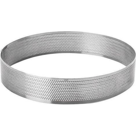 Cercle à tarte perforé - - Ø 24 cm - Inox (1/4)