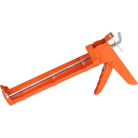 Pistolet à silicone, pistolet manuel, pistolet à cartouche, pistolet à silicone anti-gouttes, outil de raclage adhésif pour l'étanchéité des joints de cuisines, salles de bains et fenêtres. (1/5)