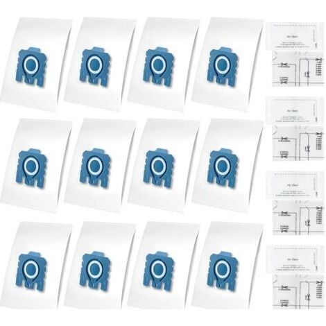 HyClean 3D FJM Sac d'Aspirateur pour Miele (12 sacs, 2 filtre pour moteur, 2 filtre évacuation) Sac d'Aspirateur pour Miele GN Pack XXL, Alternative pour Miele 9917730 GN HyClean 3D (1/5)