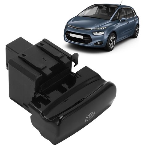 Interrupteur de frein automobile à surface brillante, bouton de frein de stationnement électronique compatible avec Citroën C4 II Picasso DS4 (1/5)