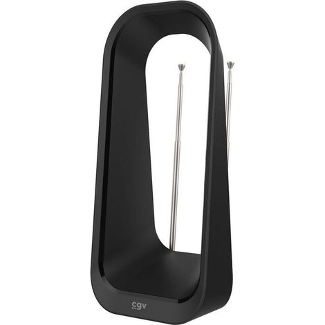Antenna TV interna amplificata - CGV - AN-Rise - Ricezione VHF/UHF - Alimentazione di rete - Compatibile TNT