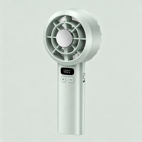 Mini ventilateur 120 vitesses – Tête orientable (air dirigé précisément) – Fonctionne sur USB ou batterie (1200mAh) – Basse consommation 3,5 W – Compact– Pour open-space, étude, camping, trajets (1/4)