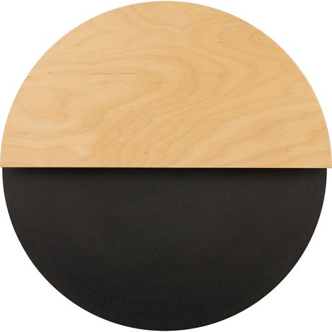 Applique murale ronde noir/chêne 36 cm LED 7W Sigma Luna (1/2)