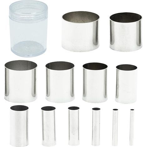 12PCS Emporte Piece Rond Cercle Patisserie Emporte pièces Cuisine pour Biscuits Pâtes à Sucre Gâteaux Emporte Piece Biscuit Cookie Cutter (1/5)