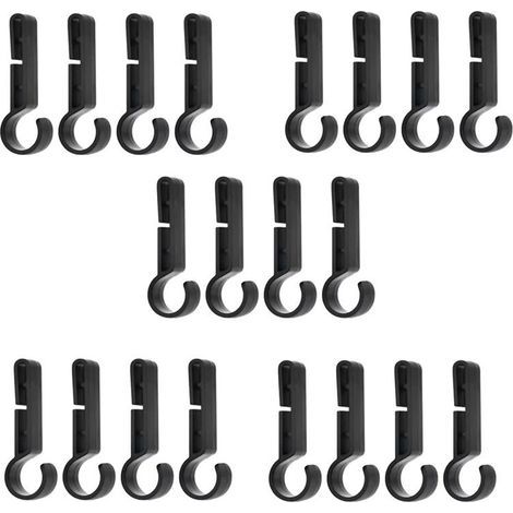 Clip pour Casque, Casque de Sécurité, Clip pour Boucle de Phare, Clip pour Bandeau Antidérapant, Crochet de Clip Durable et Stable, Extérieur 20 (1/4)