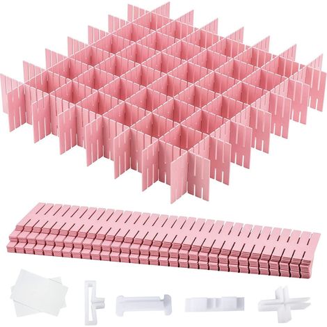 16 Séparateur de tiroir, Grille réglable, Matériau PP, Pour cuisine, bureau, chambre (1/5)