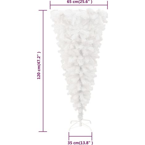 Sapin de Noël Artificiel Blanc Inversé 120 cm : Une Décoration originale pour Noël (1/5)
