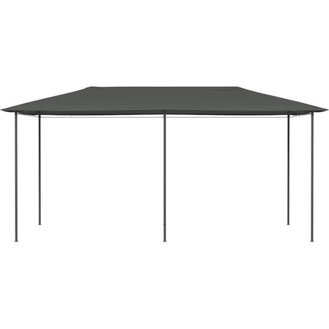 Tonnelle Barnum de Jardin, Pavillon, Pergola, Tente de jardin, 3x6x2,6 m Anthracite 160 g/m² OIB2260E (1/4)
