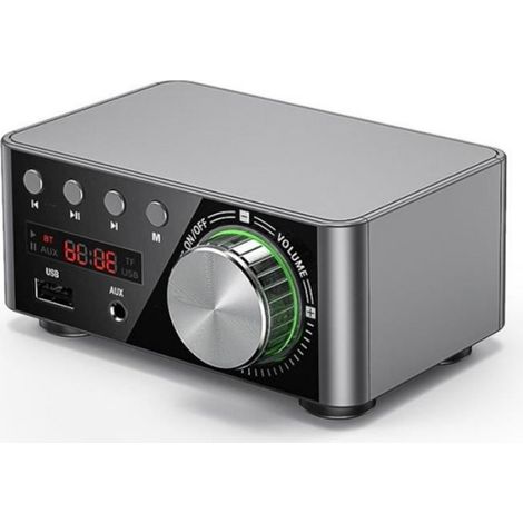 Récepteur Audio Bluetooth 5.0 - Amplificateur Stéréo Hi-Fi Numérique - Entrées RCA AUX USB TF - Pour Téléviseur Ordinateur Smartphone - 1 Pièce (1/4)