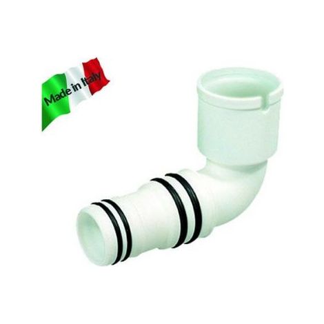 Raccordo à gomito sortie verticale 90° – Pour installations PAC air – Matériau durable – Made in Italy – Vecamco