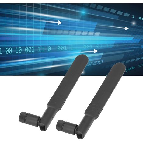 Routeur WiFi à antenne paddle double bande 2,4 GHz/5,8 GHz, antenne bâton pliable omnidirectionnelle, connecteur à broche interne SMA, noir. (1/5)