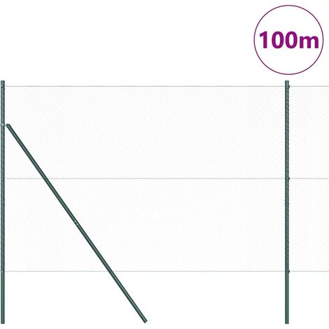 Maison Exclusive - Ground Fix Geschweißter Drahtzaun 100 x 1,5 m