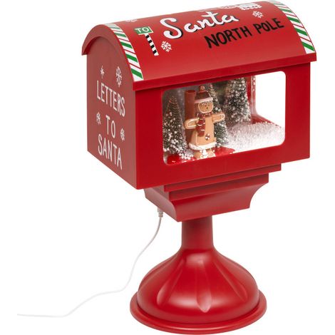 Décoration de Noël boîte aux lettes lumineuse 4 LED rouge (1/5)