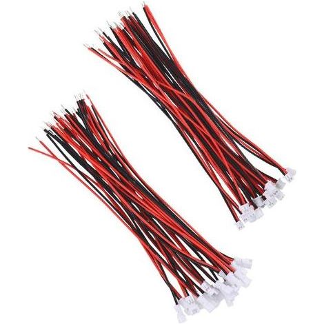 20 Pairs Mini Micro Jst 2.0 Ph 2 Pin Connecteur Prise 2 Broches avec Fils Câbles 80mm (1/5)