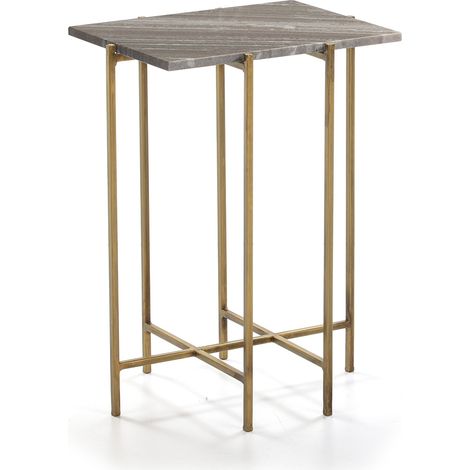 Beistelltisch 45X35X60 Marmor/Goldenes Metall (1/3)