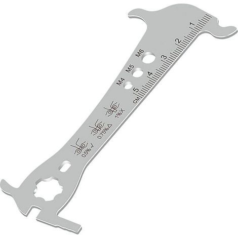 Chain Hook & Wear Indicator Outil d'usure Adulte Unisexe, Outil indicateur d'usure de chaîne de vélo Outil de chaîne de vélo Indicateur chaîne de vélo Vérificateur de route,Argent, Taille Unique (1/5)