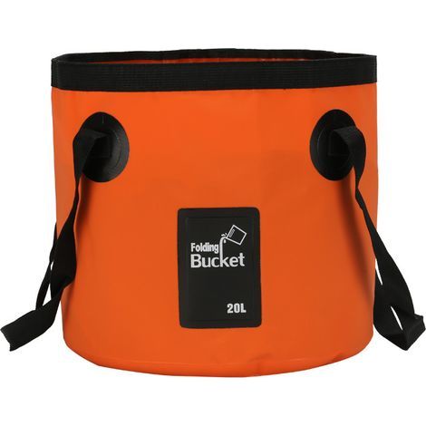 20L Folding Bucket - Portable Collapsible Water Carrier Bucket Washing Tub for Camping Hiking Fishing Travel Orange (1/5)
