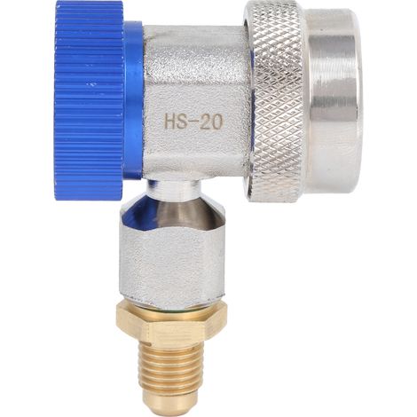 Raccord rapide basse pression R134A pour manomètre AC, extracteur de noyau de valve, adaptateur de collecteur, recharge climatisation auto (1/5)