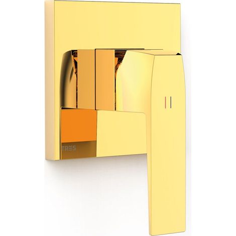 TRES 20227810OR RAPID-BOX Pieza Vista para Caja Empotrada de 1 Vía Color Oro 24K - ref: 20227810OR