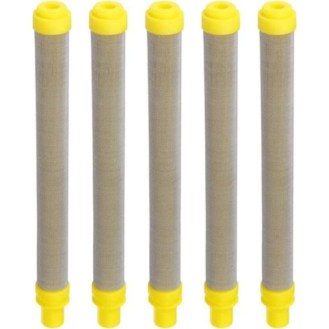5 Pièces100 Filtres à Mailles pour les Pistolets de Peinture Pulvérisateurs Airless Wagner éléments de Filtre en Acier Inoxydable pour Le Pistolet PulvéRisateur de Peinture Airless Wagner Jaune