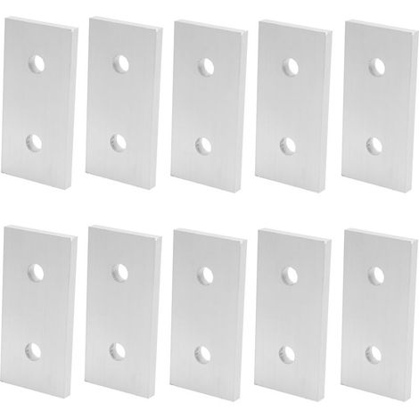 10 Pièces Plaques d'assemblage Perforée Plates, Fixation Droits Plats Plaques, Connecteurs Equerre Fixatio Plats(4040-2 trous 18x40mm) (1/5)