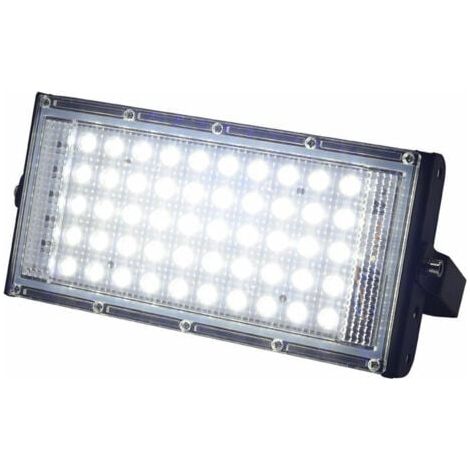 Projecteur LED extérieur super lumineux (1 pack de 100 W) Étanche IP66 - Blanc lumière du jour - Pour cour, garage, terrain de sport (1/5)