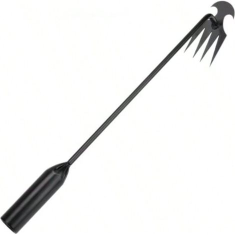 50cm Desherbeur Manuel, Outil de Désherbage Manuel à Quatre Dents, Arrache Mauvaise Herbe Jardinage, Outil Désherbage en Acier Inoxydable pour Enlever Racines Mauvaises Herbes