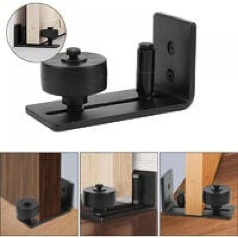 Sliding Door Floor Guide, Sliding Door System, Adjustable Floor and Wall Guide, 8-in-1 Adjustable Sliding Barn Door Guide Rail, For Sliding Wooden Doors