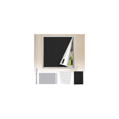 Store Occultant sans Perçage, 300 x 145cm, 100% Opaque, Store Enrouleur, Rideau de Fenêtre, Protection Solaire Intérieure, Compatible Velux, Facile à Transporter pour Le Voyage (1/5)