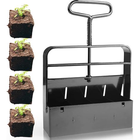 Erdblockformer, Aluminiumlegierung, handgeführter Erdblockformer, produziert vier Erdblöcke aus einem Block. (1/5)