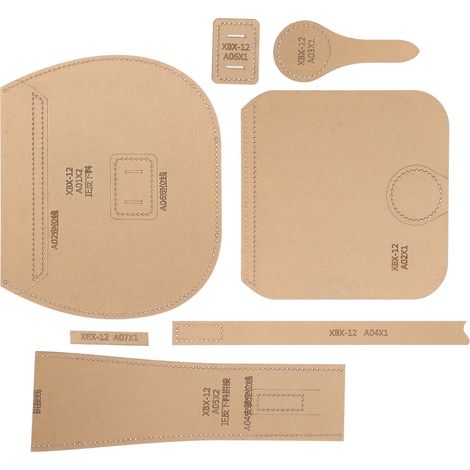 Patron de sac bandoulière en acrylique, gabarit de découpe pour cuir, accessoires de fabrication DIY. (1/5)