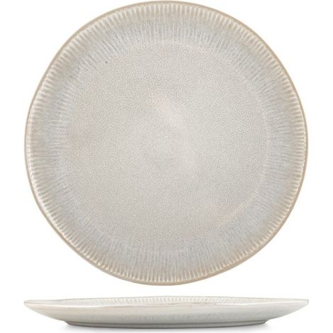 Plato llano Yucatan bianco 27 cm