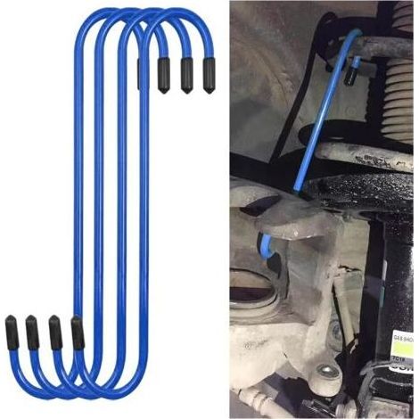 Brake caliper hook, metal brake cylinder hook, automotive brake caliper tool with rubber tips (blue) (1/5)